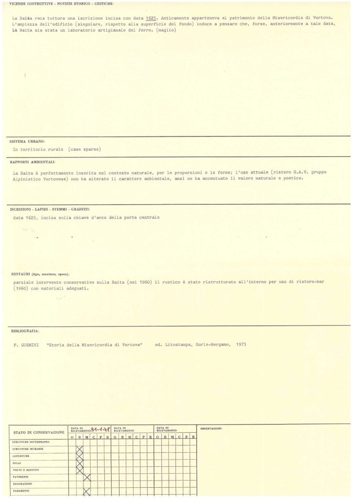 Scheda Catalogo Generale dei Beni Culturali